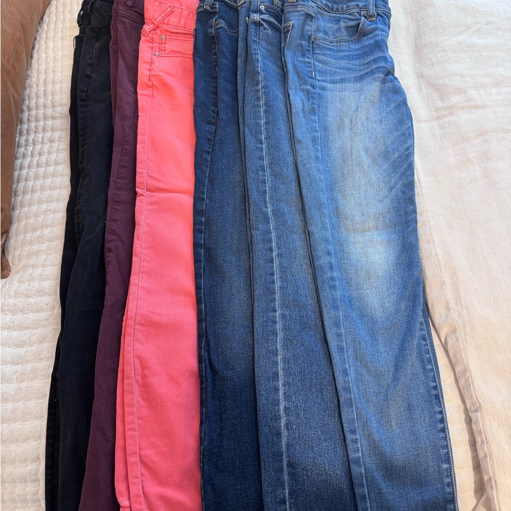 Women's Skinny Jeans in Blue, Pink, and Black